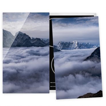 Coprifornelli in vetro - Mare di nubi in Himalaya