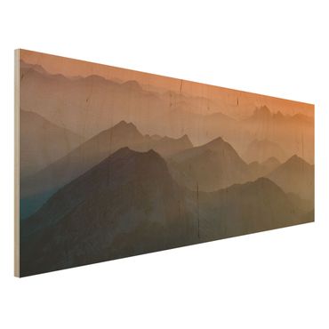 Quadro in legno - View Of The Zugspitze - Panoramico