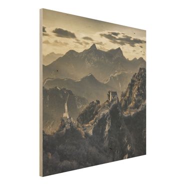 Quadro in legno - The Great Chinese Wall - Quadrato 1:1