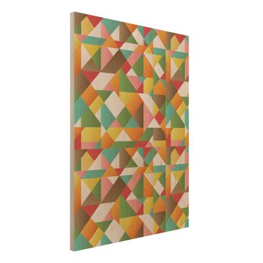 Quadro in legno - Triangles pattern design - Verticale 3:4