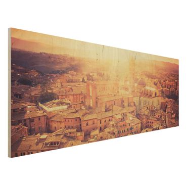 Quadro in legno - Fiery Siena - Panoramico