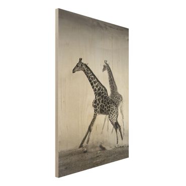 Quadro in legno - Giraffe hunting - Verticale 2:3