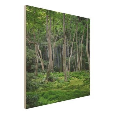 Quadro in legno - Japanese Forest - Quadrato 1:1
