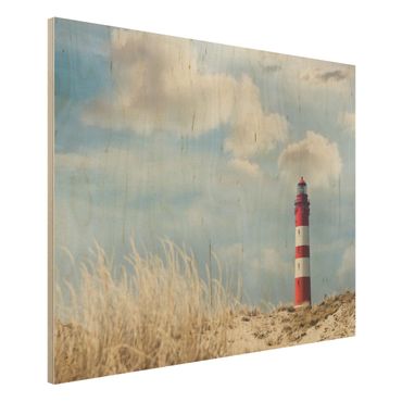 Quadro in legno - Lighthouse in the dunes - Orizzontale 4:3