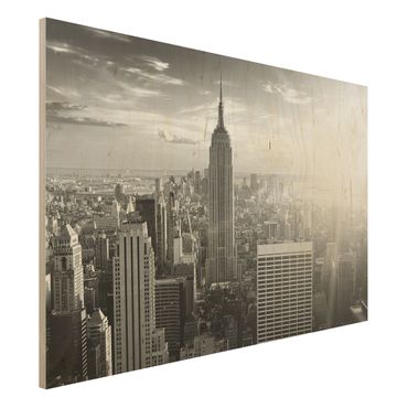 Quadro in legno - Manhattan Skyline - Orizzontale 3:2