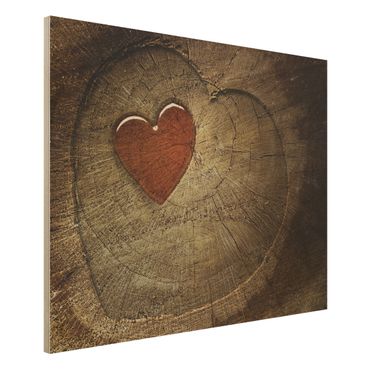 Quadro in legno - Natural Love - Orizzontale 4:3