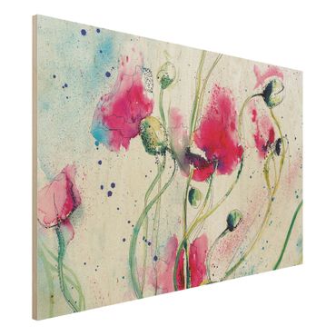 Quadro in legno - Painted Poppies - Orizzontale 3:2