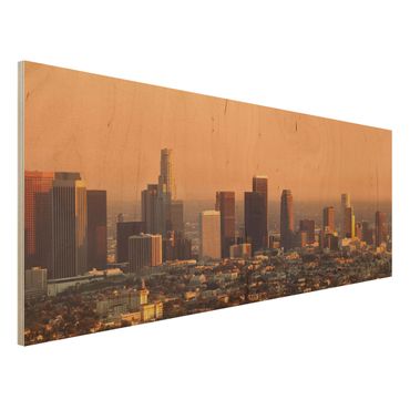 Quadro in legno - Skyline of Los Angeles - Panoramico