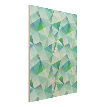 Quadro in legno - Vector pattern turquoise - Verticale 3:4