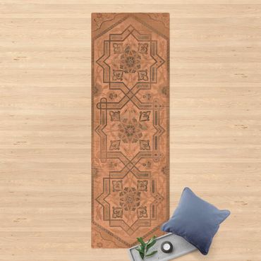 Tappetino di sughero - Pannello di legno persiano vintage III - Formato verticale 1:3