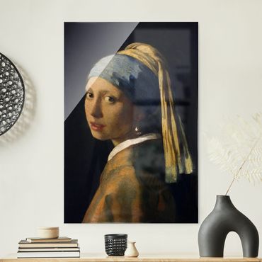 Quadro in vetro - Jan Vermeer van Delft - Ragazza con l'orecchino di perla - Verticale 3:2