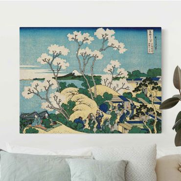 Quadro su tela naturale - Katsushika Hokusai - Il Fuji da Gotenyama - Formato orizzontale 4:3