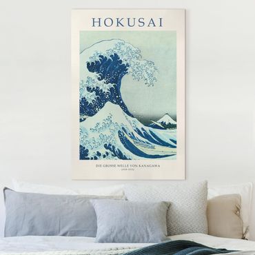 Stampa su tela - Katsushika Hokusai - La grande onda di Kanagawa - Edizione museo - Formato verticale 2x3