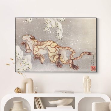 Quadro intercambiabile - Katsushika Hokusai - Tigre nella tempesta di neve