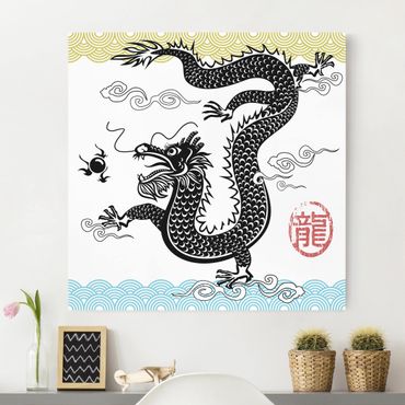 Stampa su tela - Asian Dragon - Quadrato 1:1