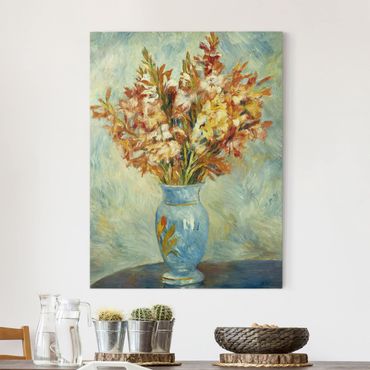 Stampa su tela - Auguste Renoir - Gladiolus in Vaso blu - Verticale 3:4