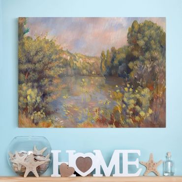 Stampa su tela - Auguste Renoir - Paesaggio con un Lago - Orizzontale 4:3