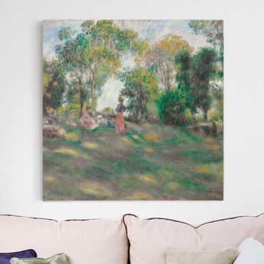 Stampa su tela - Auguste Renoir - Landscape with Figures - Quadrato 1:1