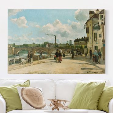 Stampa su tela - Camille Pissarro - View Of Pontoise - Orizzontale 3:2