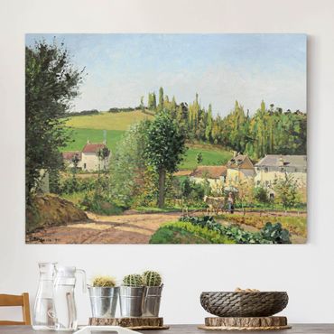 Stampa su tela - Camille Pissarro - Piccolo Villaggio nei pressi di Pontoise - Orizzontale 4:3