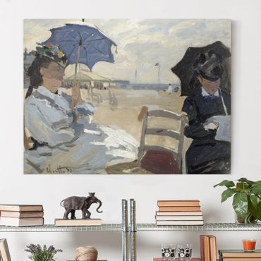 Stampa su tela - Claude Monet - Sulla Spiaggia di Trouville - Orizzontale 4:3