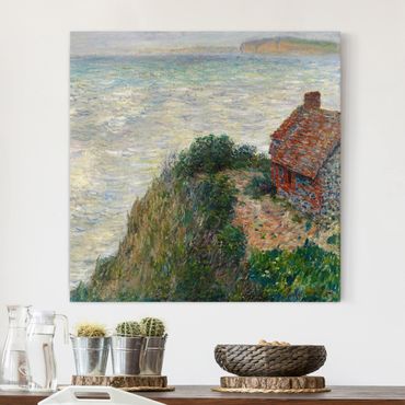 Stampa su tela - Claude Monet - Fisherman's house at Petit Ailly - Quadrato 1:1