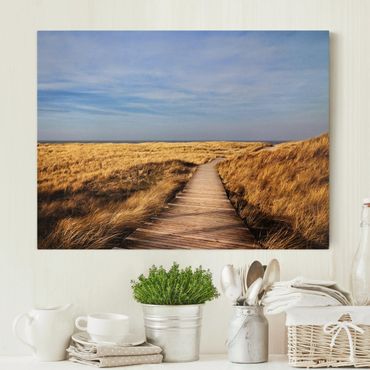 Stampa su tela - Pathway Through The Dunes At Sylt - Orizzontale 4:3