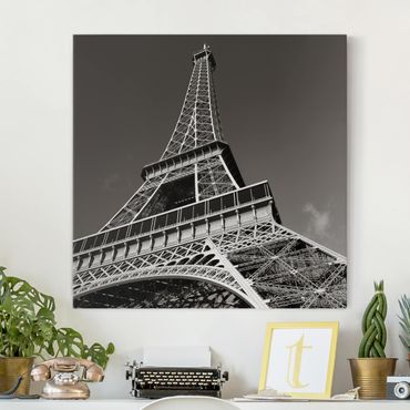 Stampa su tela - Eiffel Tower - Quadrato 1:1