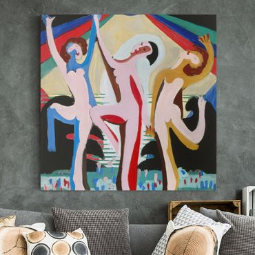 Stampa su tela - Ernst Ludwig Kirchner - Color Dance - Quadrato 1:1