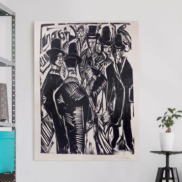 Stampa su tela - Ernst Ludwig Kirchner - Street Scene: Davanti a una vetrina - Verticale 3:4