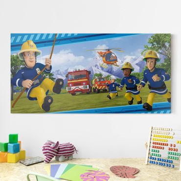 Stampa su tela - Fireman Sam - Always In Action - Orizzontale 2:1