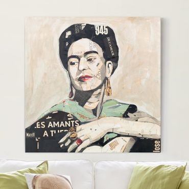 Stampa su tela - Frida Kahlo - Collage No.4 - Quadrato 1:1