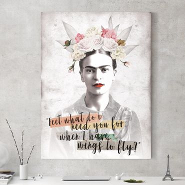 Stampa su tela - Frida Kahlo - Quote - Verticale 3:4