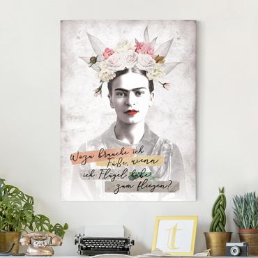 Stampa su tela - Frida Kahlo - Zitat - Verticale 3:4