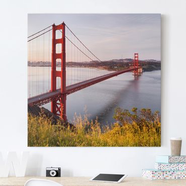 Stampa su tela - Golden Gate Bridge In San Francisco - Quadrato 1:1