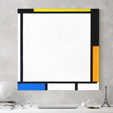 Stampa su tela - Piet Mondrian - Composition II - Quadrato 1:1