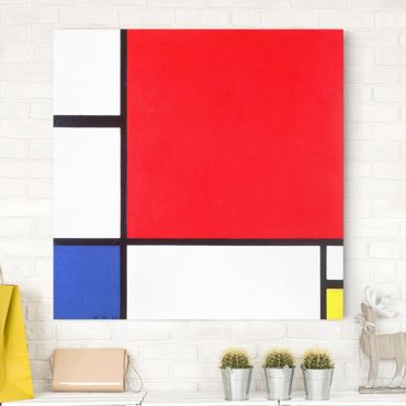 Stampa su tela - Piet Mondrian - Composition with Red, Blue and Yellow - Quadrato 1:1