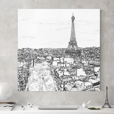 Stampa su tela - Città Studi - Parigi - Quadrato 1:1