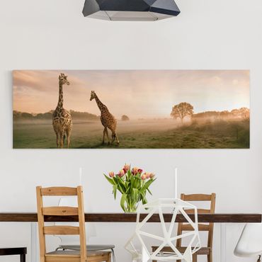 Stampa su tela - Surreal Giraffes - Panoramico