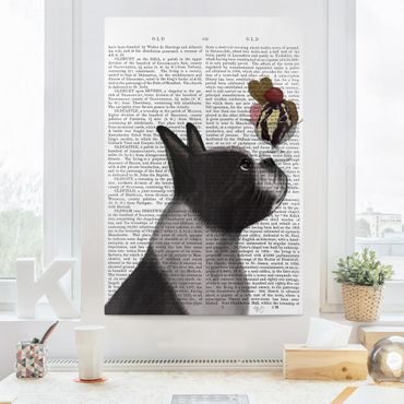 Stampa su tela - Reading Animal - Terrier Con Ghiaccio - Verticale 2:3