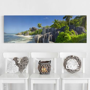 Stampa su tela - Dream Beach Seychelles - Panoramico