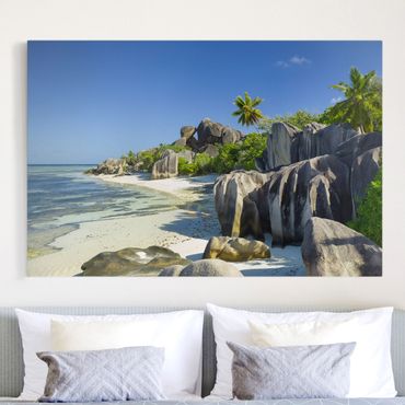 Stampa su tela - Dream beach Seychelles - Orizzontale 3:2