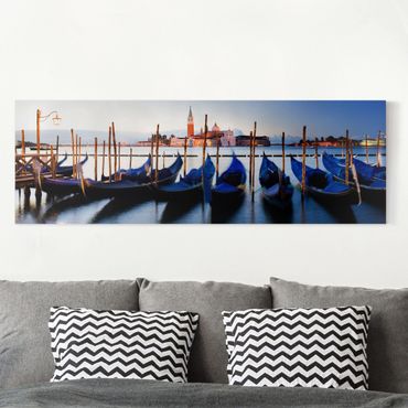 Stampa su tela - Venice Gondolas - Panoramico