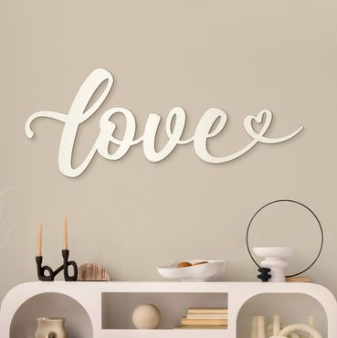 Decorazione da parete in legno scritte 3D - love Handlettering