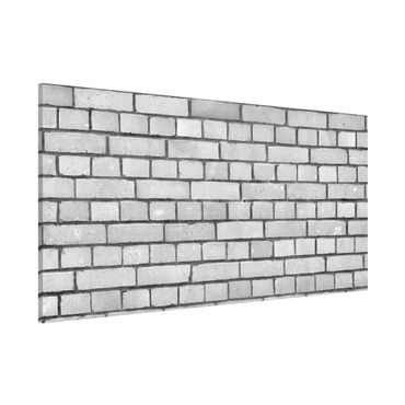 Lavagna magnetica - Brick Wallpaper White London - Panorama formato orizzontale