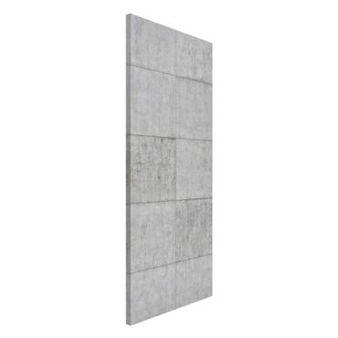 Lavagna magnetica - Concrete Tile Look Gray - Panorama formato verticale