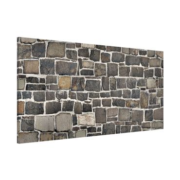 Lavagna magnetica - Crushed Stone Wallpaper Stone Wall - Panorama formato orizzontale