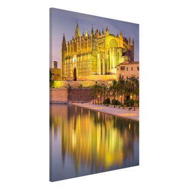 Lavagna magnetica - Catedral De Mallorca Water Reflection - Formato orizzontale 3:2
