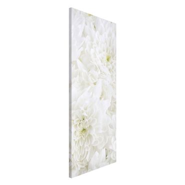 Lavagna magnetica - Dahlias Sea Of Flowers White - Panorama formato verticale