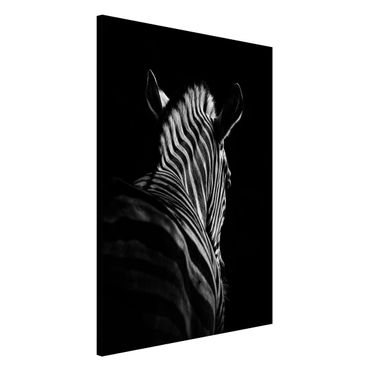 Lavagna magnetica - Scuro silhouette zebra - Formato verticale 2:3